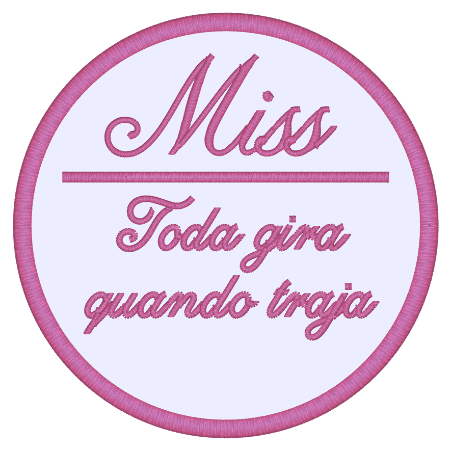 Emblema Miss toda gira quando traja